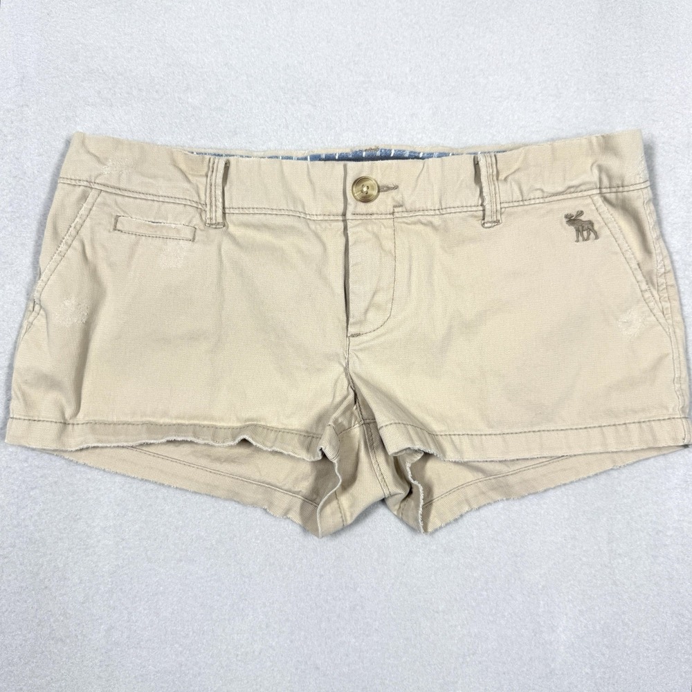 Vintage Y2K Abercrombie and Fitch Shorts Womens 2 Micro Mini Moose Logo Festival